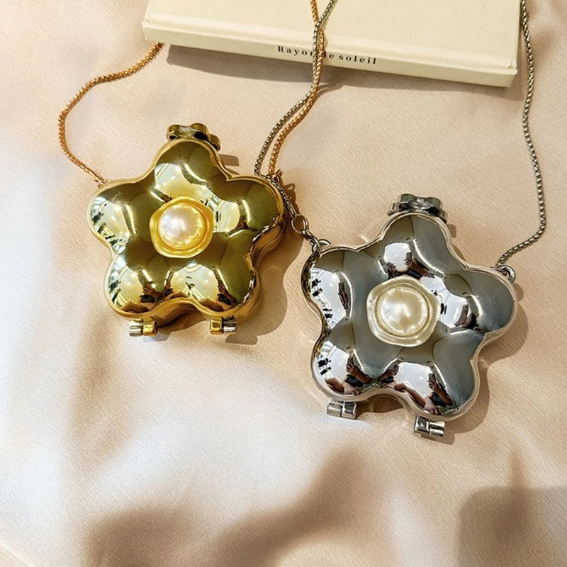 Acrylic Flower Bow Crossbody Bag – Mini Shoulder Bag for Women