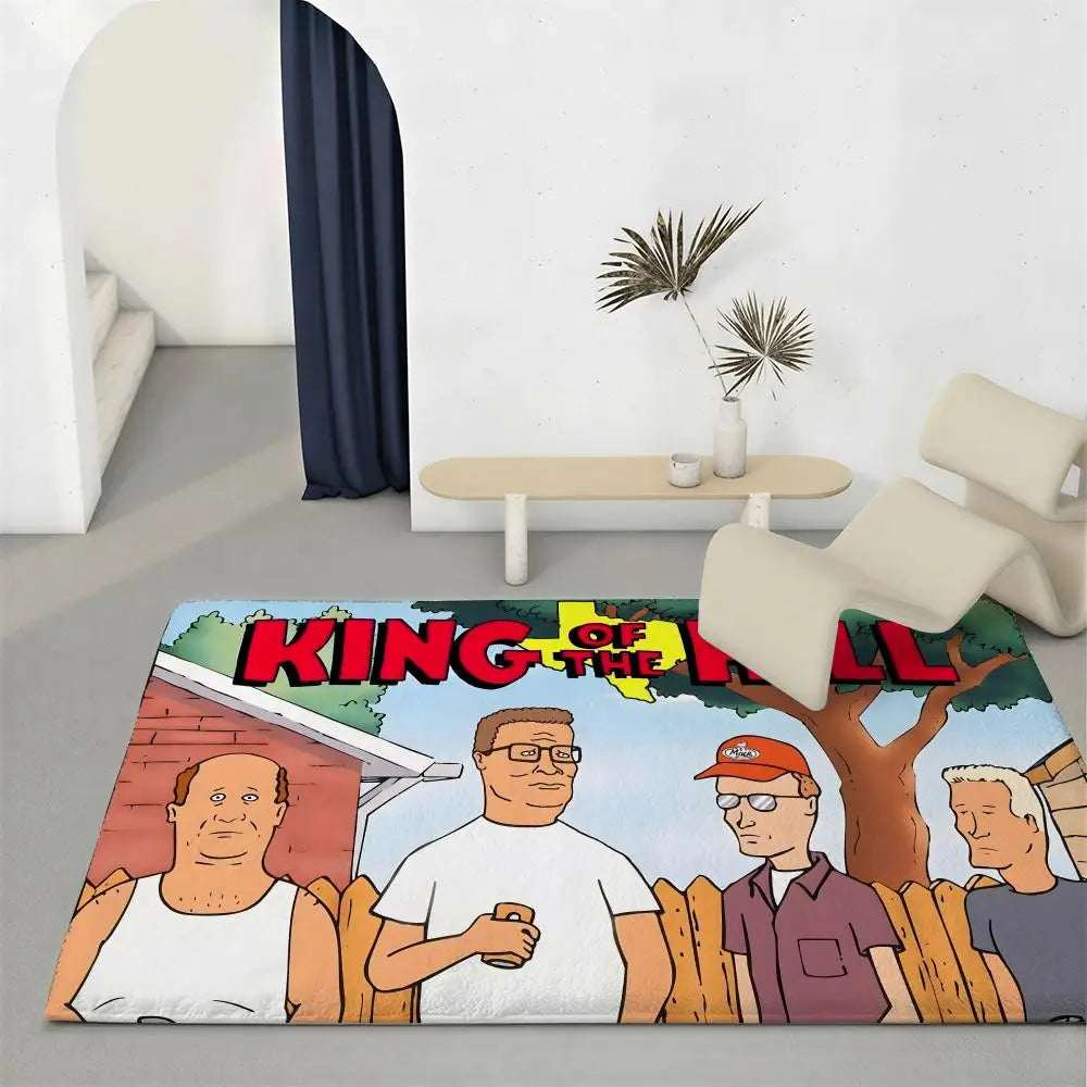 King of the Hill Flannel Floor Mat – Non-Slip Indoor Rug