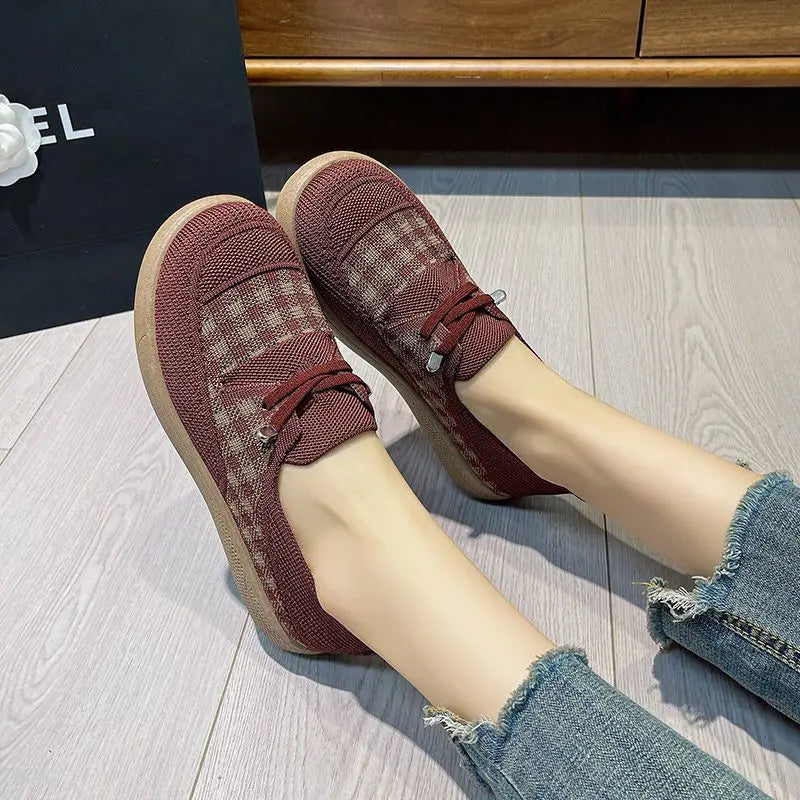 Lorilury Women's Knit Mesh Slip-On Loafers | Casual Flat Sneakers