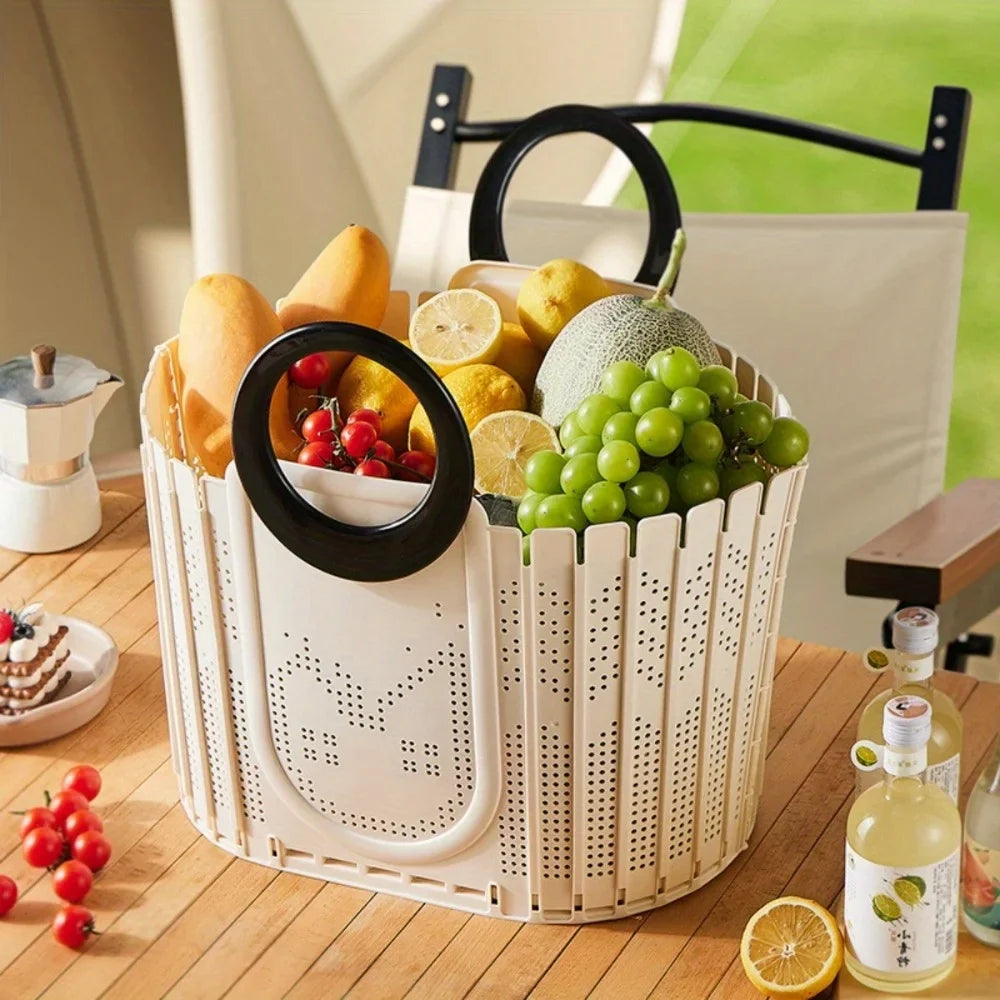 Collapsible Laundry Basket – Large Foldable Hamper with Handles
