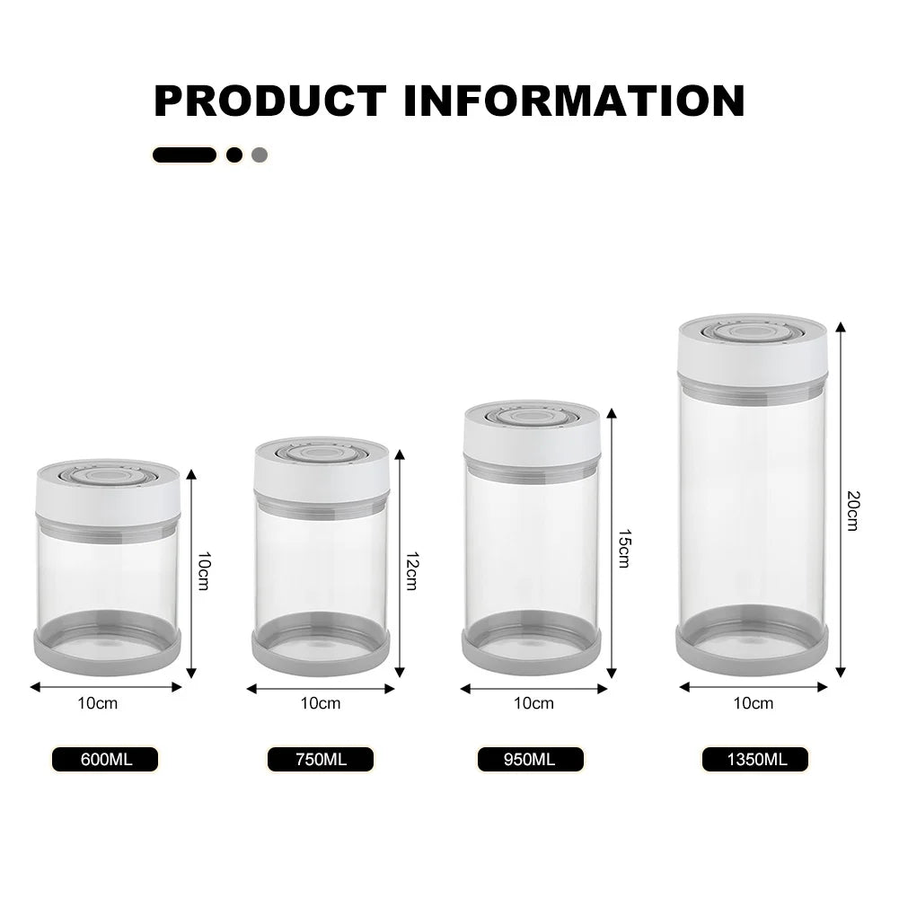Automatic Vacuum Seal Glass Jar – Coffee, Tea & Food Storage