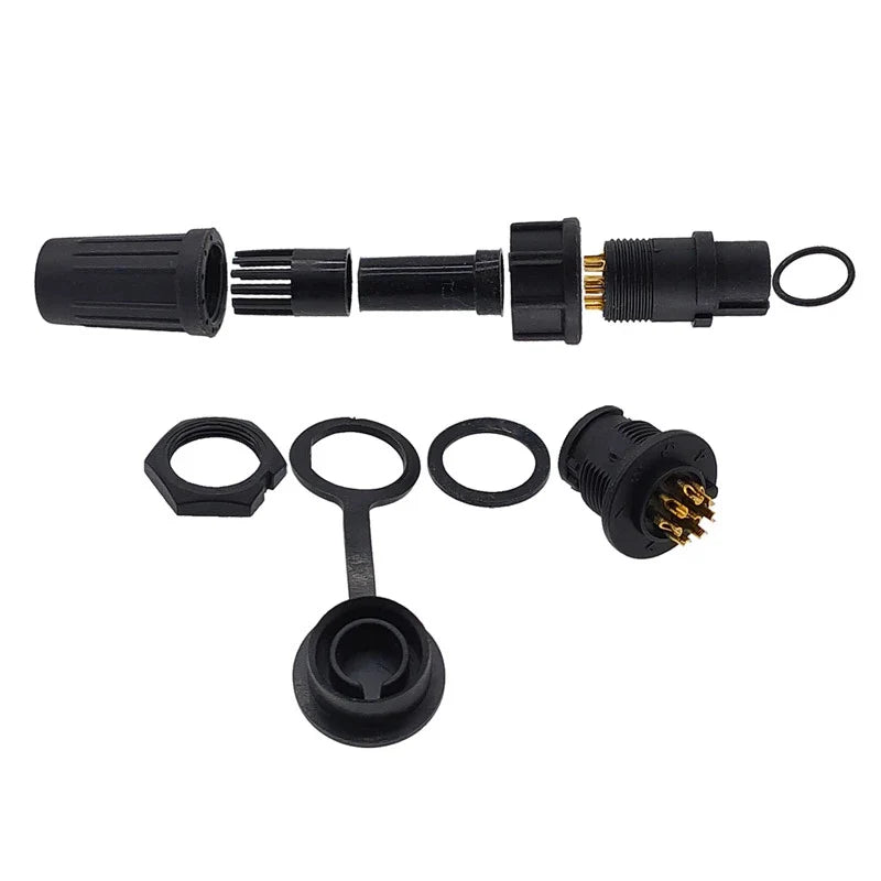 10-Pack IP67 Waterproof 24-Pin Connector Plug & Socket Set