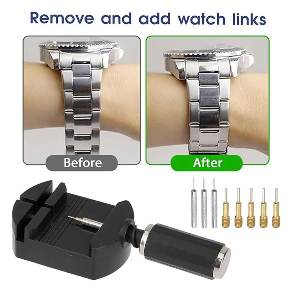 Watch Link Remover Tool Kit – 11-Piece Band Pin Repair Set
