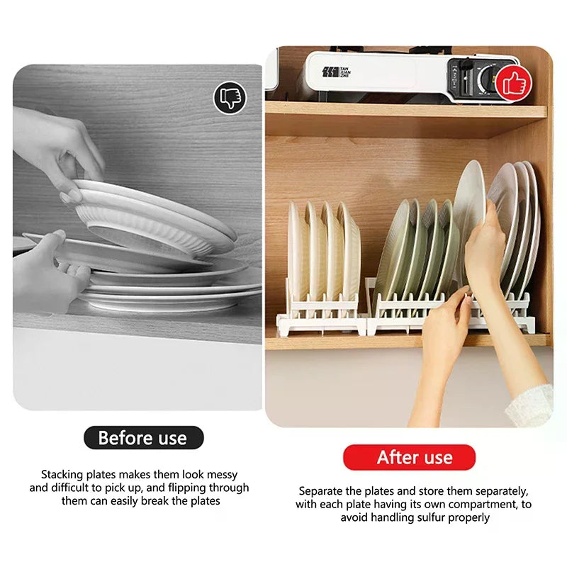Vertical Dish Drying Rack – Upright Plate Cabinet Organizer