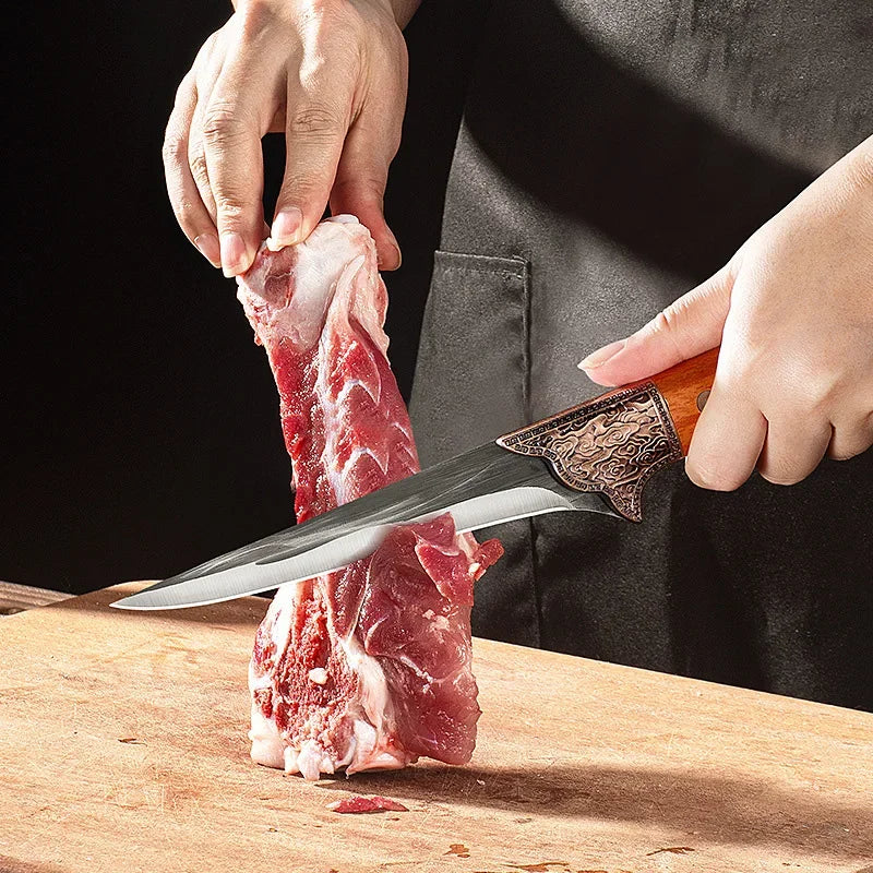 InLeung Stainless Steel Boning Knife – 14.8" Kitchen Utility