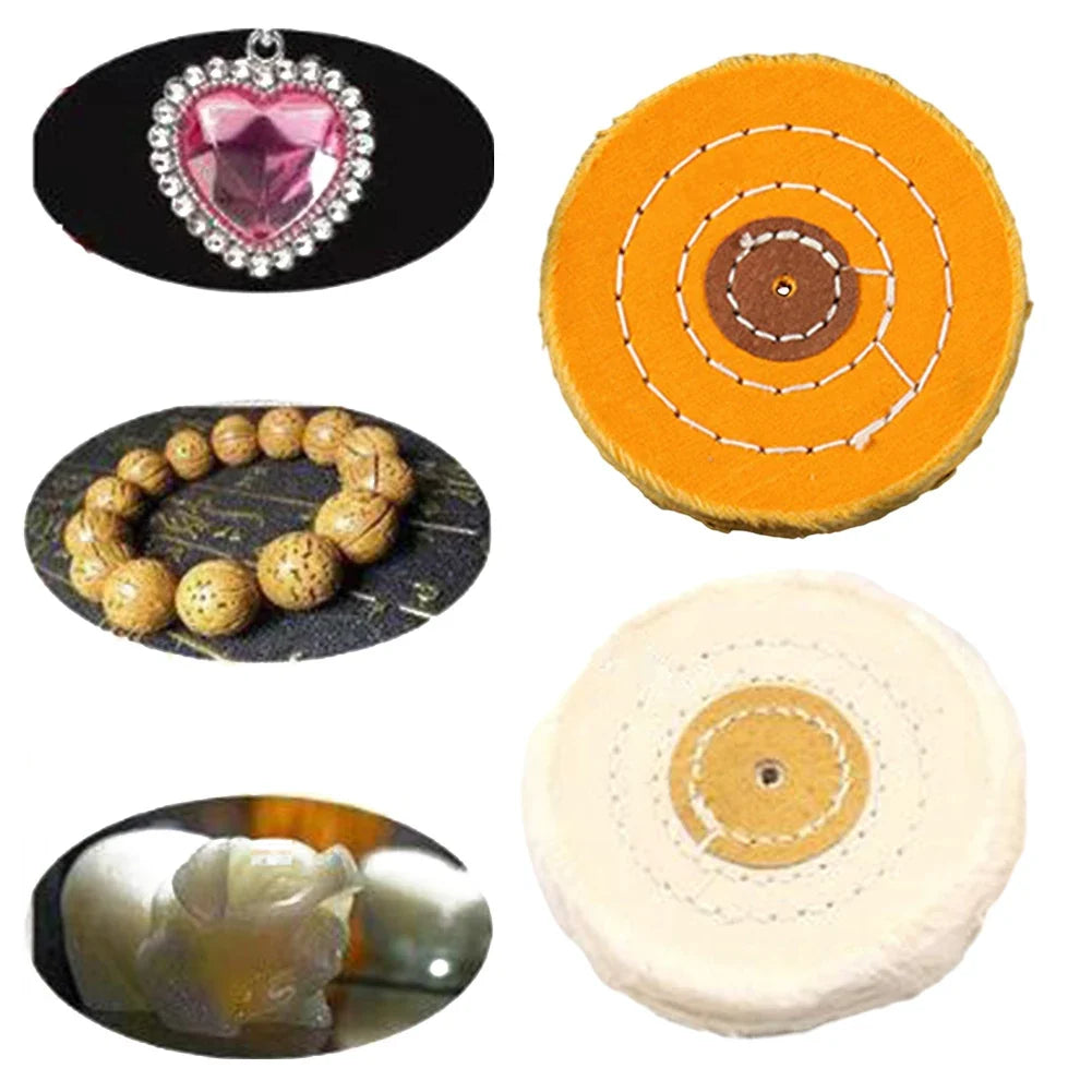 NEWONE 100mm Cloth Buffing Wheel – 4" Polishing Pad for Grinder