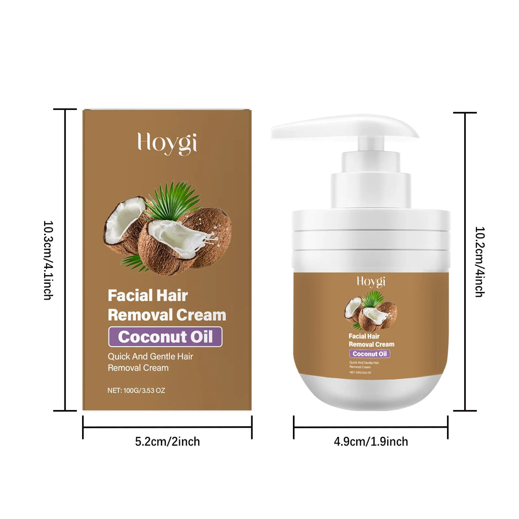 Hoygi Coconut Facial Hair Removal Cream – Painless & Gentle
