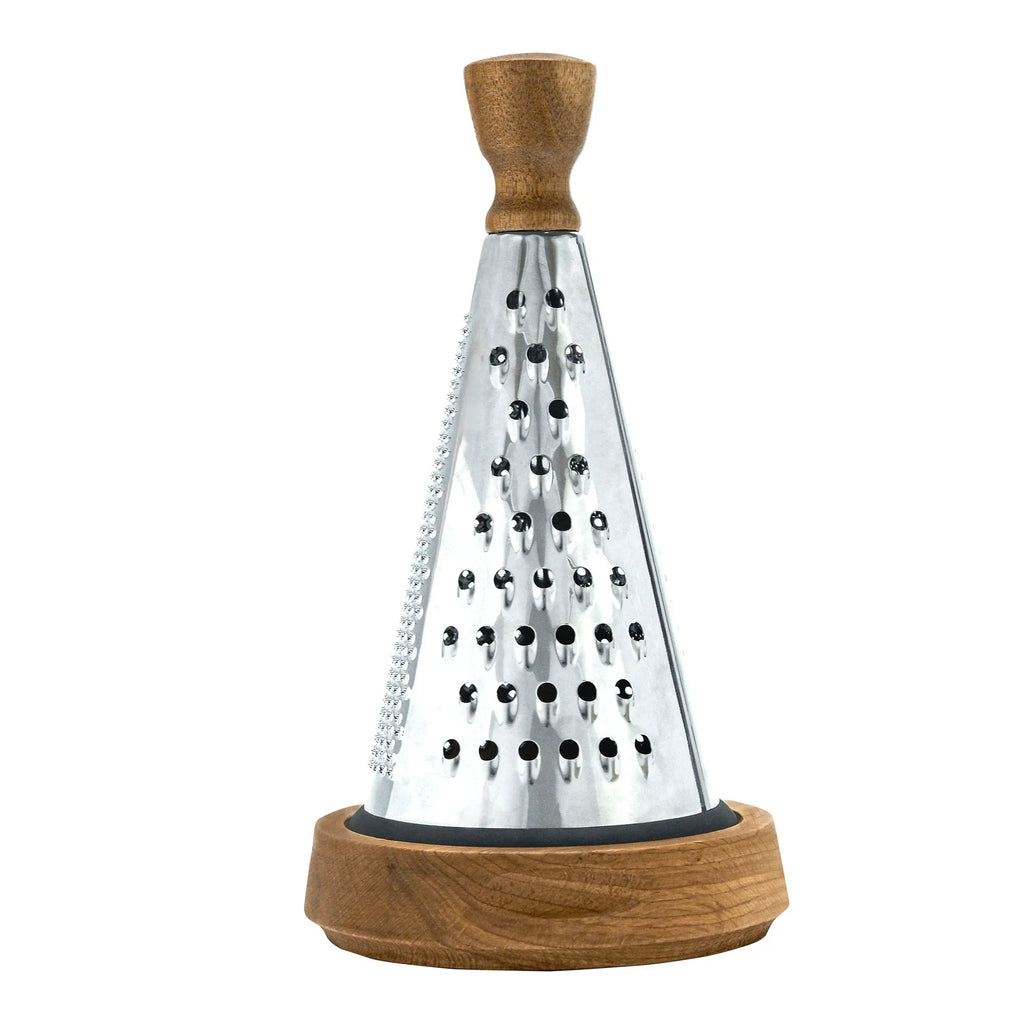 Stainless Steel Cone Cheese Grater | Wooden Handle Multi-Use