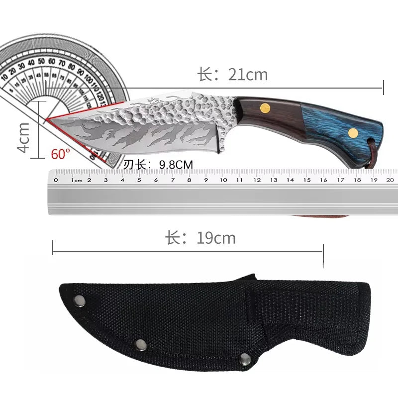 Forged Serbian Boning Knife – 420J2 Steel, 8" Handmade Cleaver