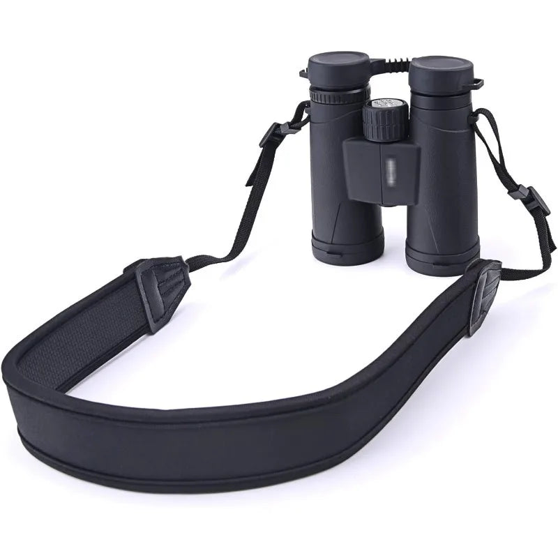 Soft Neoprene Binoculars Neck Strap – Padded Black Carry