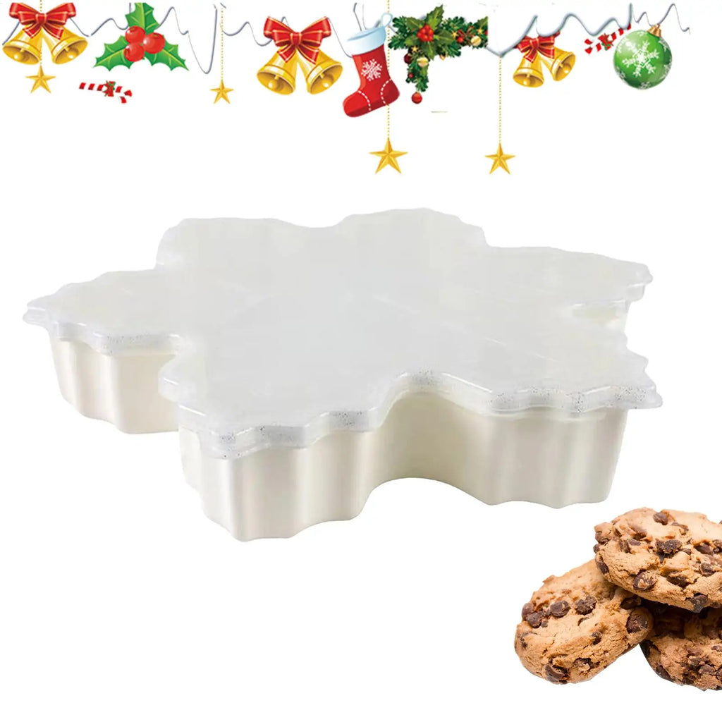 Christmas Serving Platter Snowman Tree Lid Platters Snack Tray Cookie