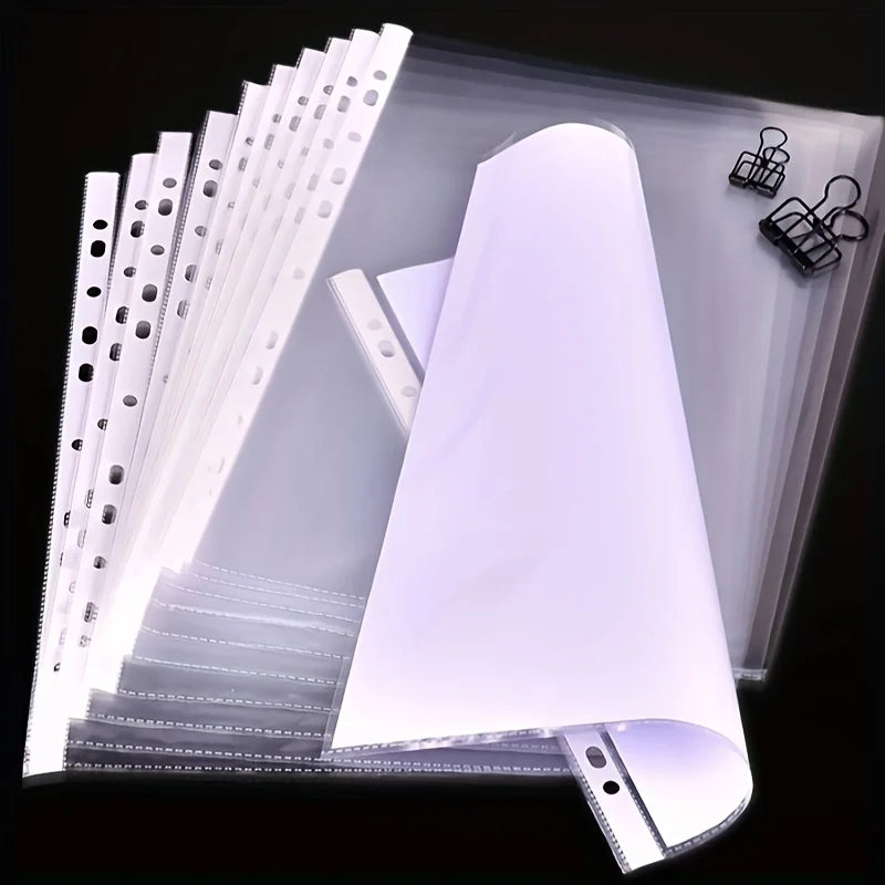 50-Pack A4 Transparent Document Folders – Office & School