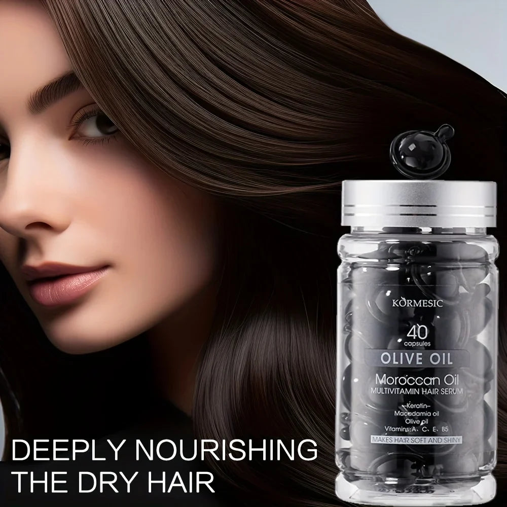 Moroccan Olive Oil Hair Capsule Essence Oil – Smooth & Moisturize