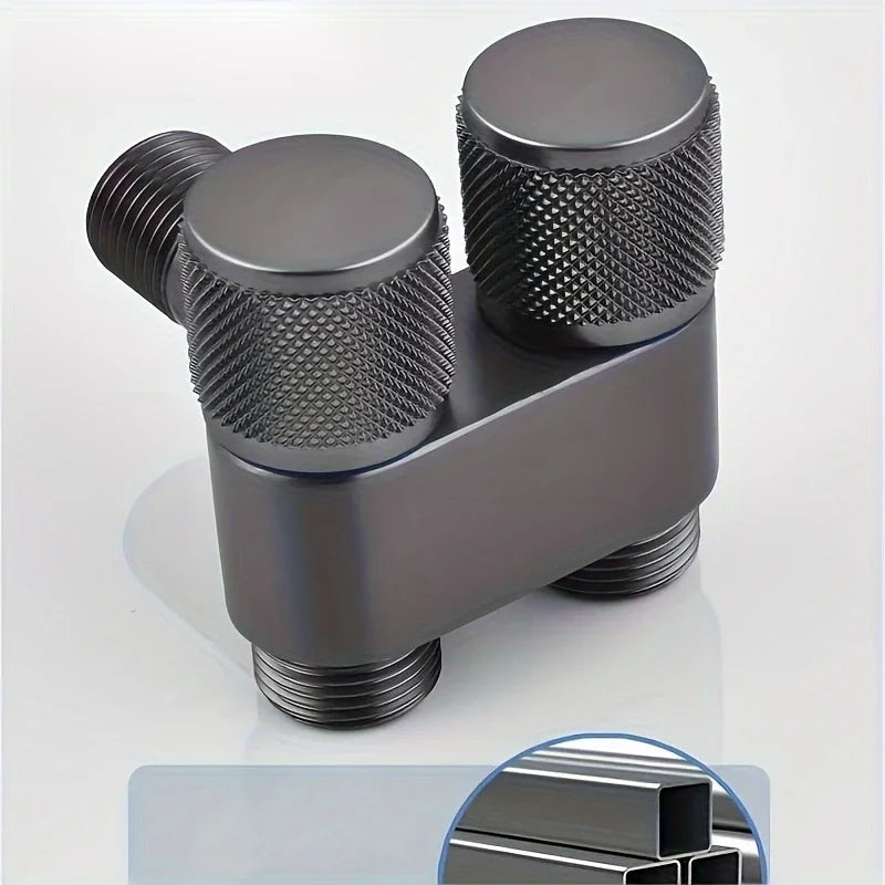 Stainless Steel Dual Outlet Anti-Backflow Angle Valve for Toilet