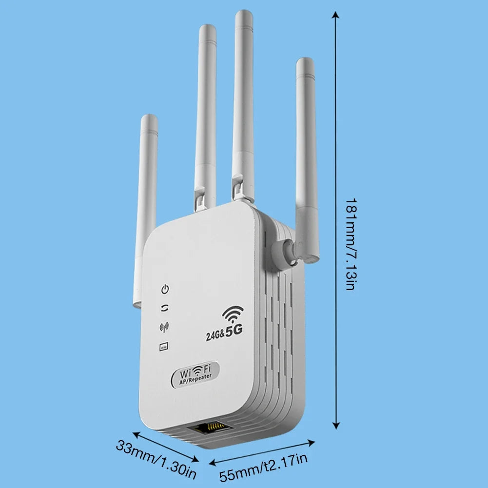 1200Mbps Wireless Wifi Repeater WAN LAN Port Dual-band 2 4GHz 5GHz