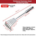 Stainless Steel Garden Rake – Ergonomic Cultivator & Weeder