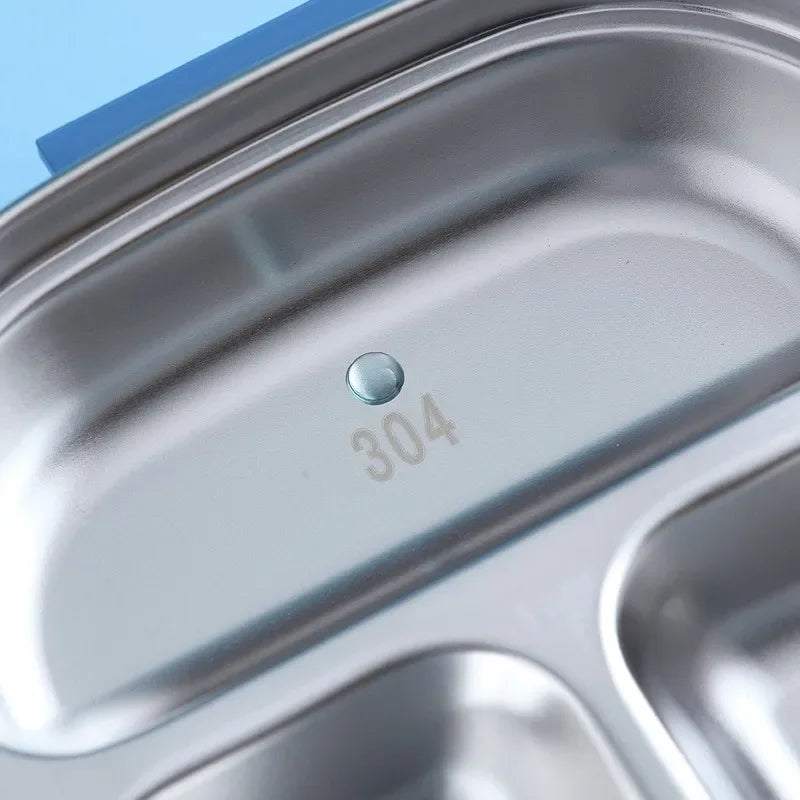 304 Stainless Steel Bento Lunch Box – Leak-Proof Kids & Adults