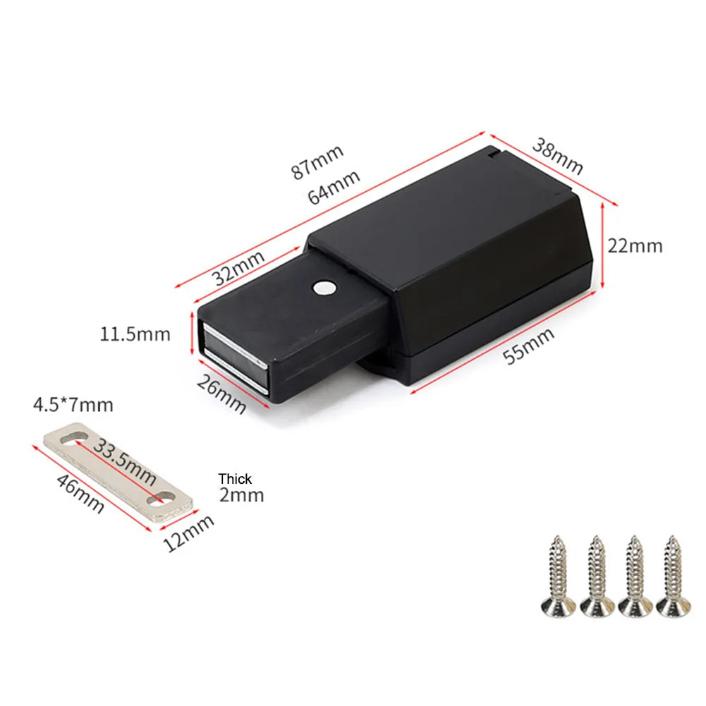Push-to-Open Cabinet Catch – Invisible Spring Door Latch
