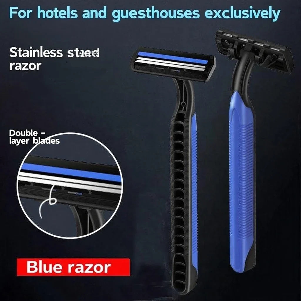 Disposable Twin-Blade Razors for Men & Women – 5 to 30 Pack