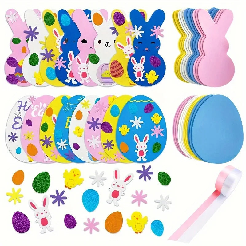 334-Pc Easter Foam Stickers Kit – Bunny, Egg & Glitter Crafts