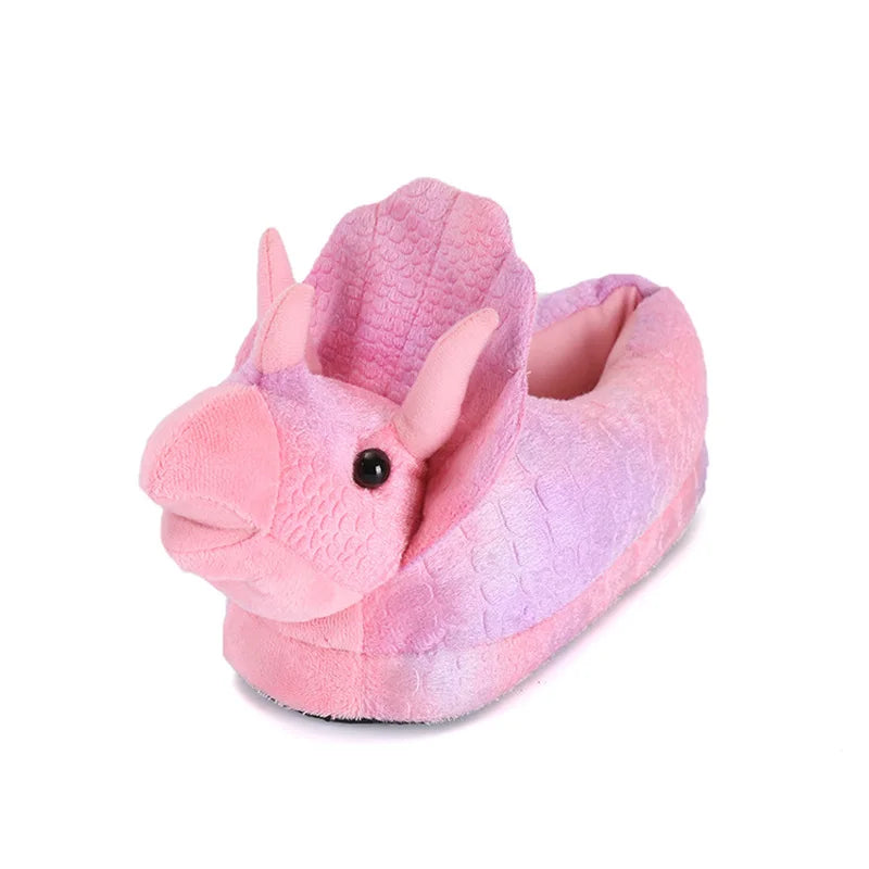 Dinosaur Furry Slippers – Kids & Adult Animal Slides