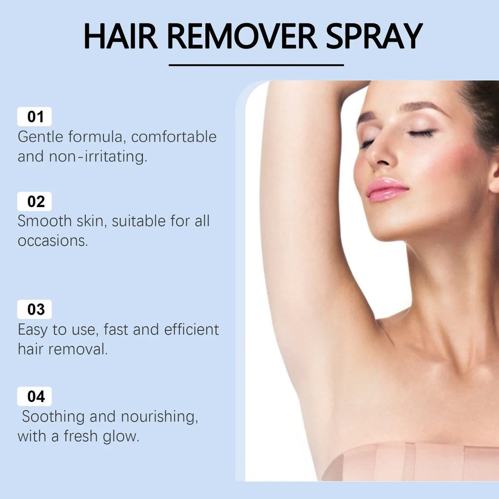 OceAura Depilatory Mousse Spray – Smooth Underarms & Body