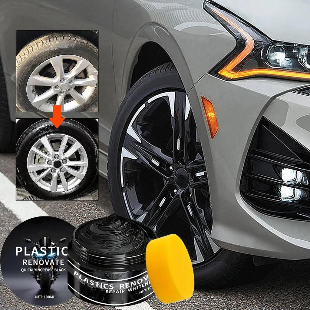 Black Trim Restorer Wax 100ml – Car & Motorcycle Plastic & Rubber