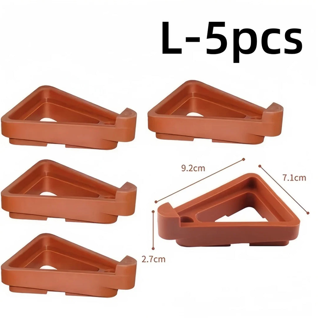 5-Pack Plastic Flower Pot Feet – Raised Ventilation Tray Pads