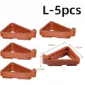 5-Pack Plastic Flower Pot Feet – Raised Ventilation Tray Pads