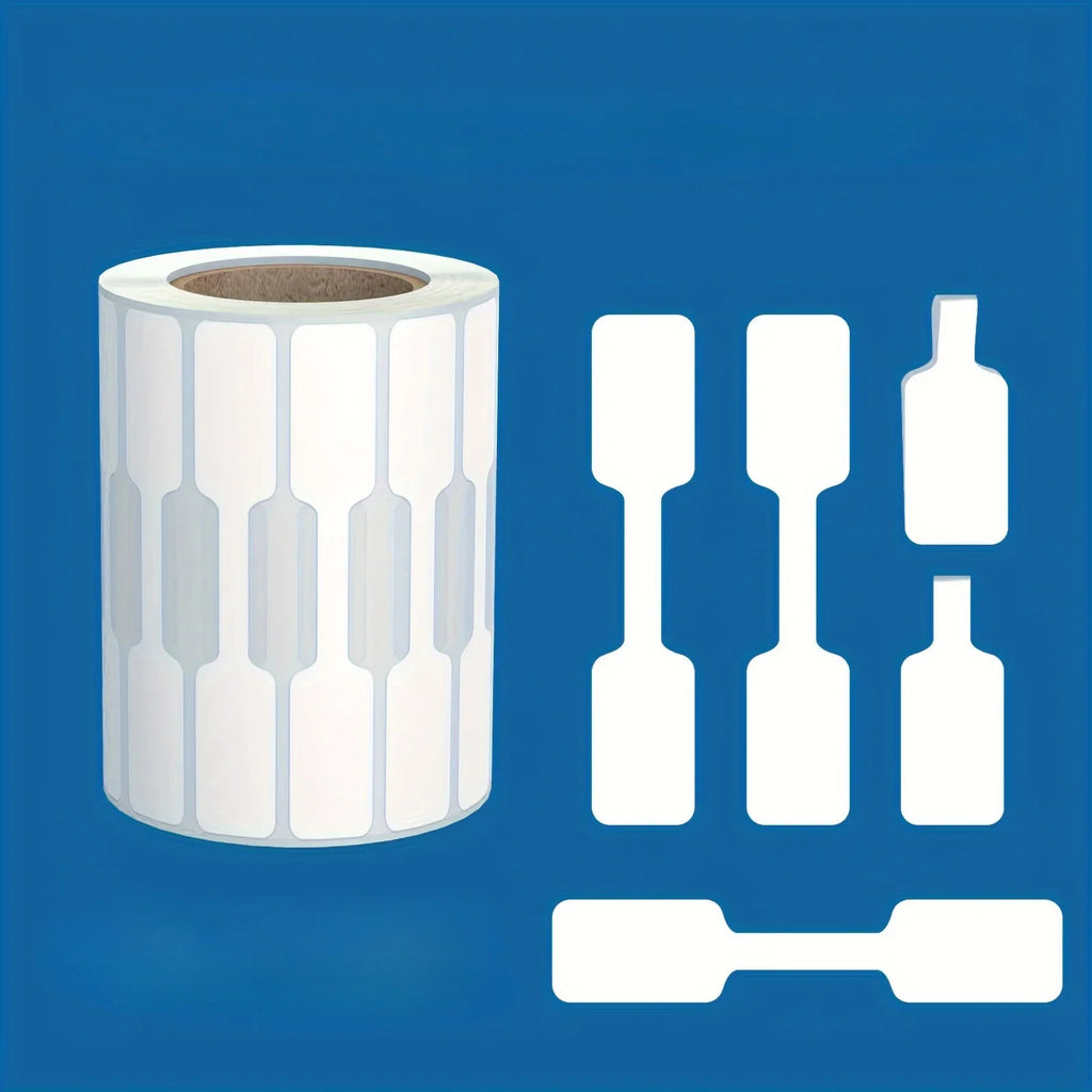 Self-Adhesive Dumbbell Jewelry Price Tags – Blank White Labels
