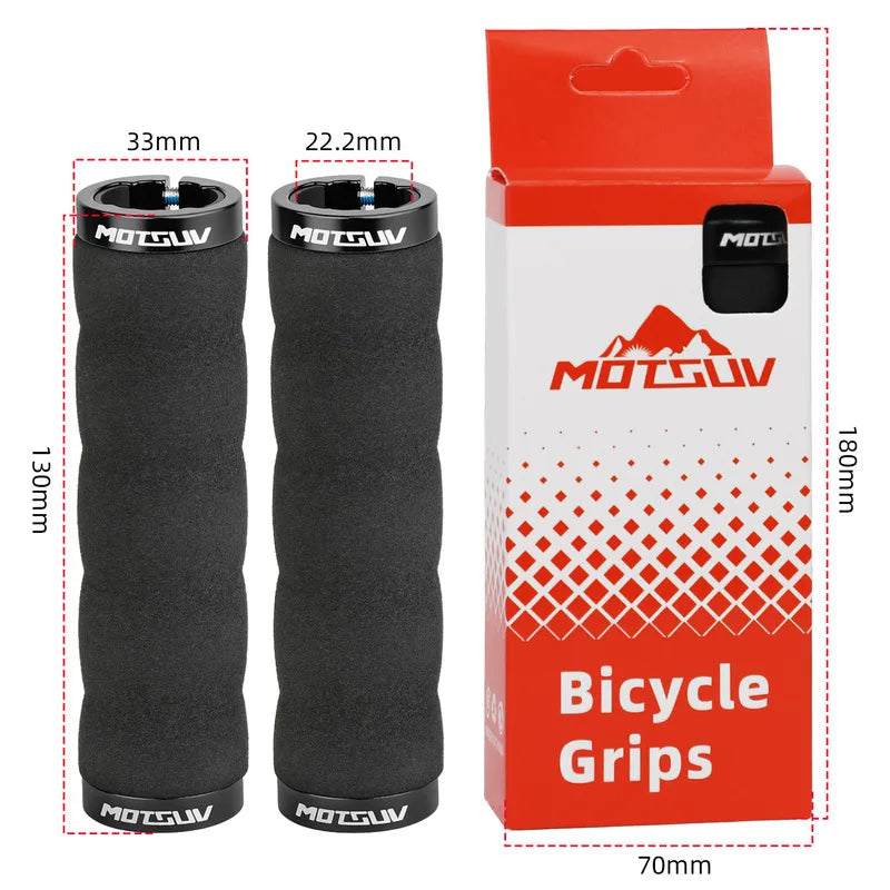 Double Lock-On Bike Handlebar Grips – Anti-Slip Aluminum MTB