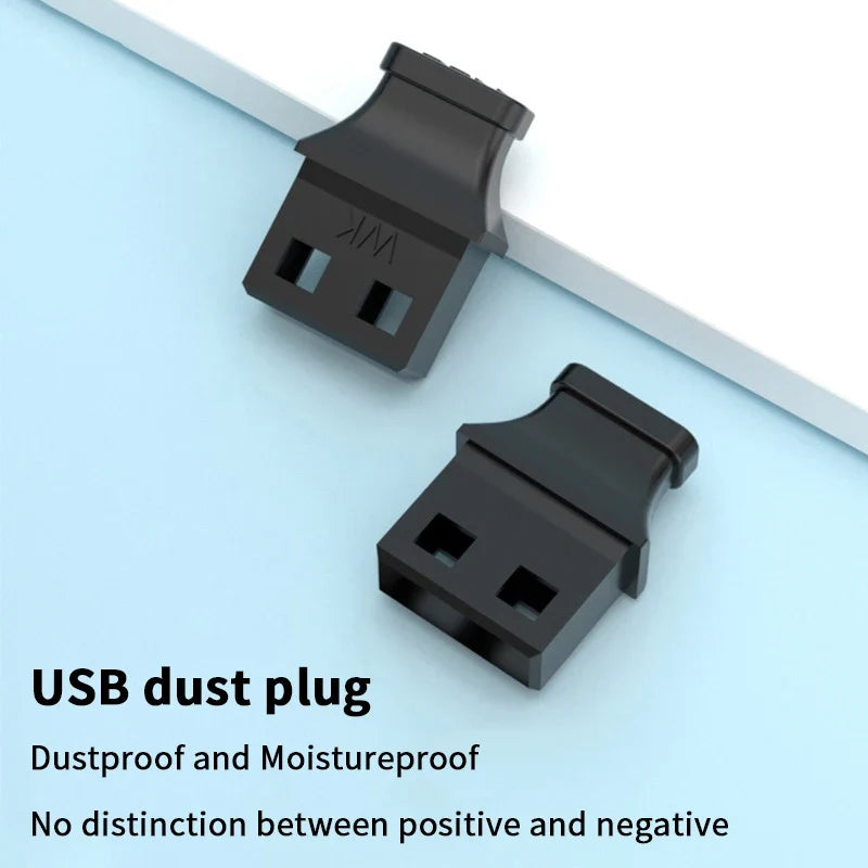 USB Type-A Dust Plugs 5/10 Pack – Port Covers with Handle