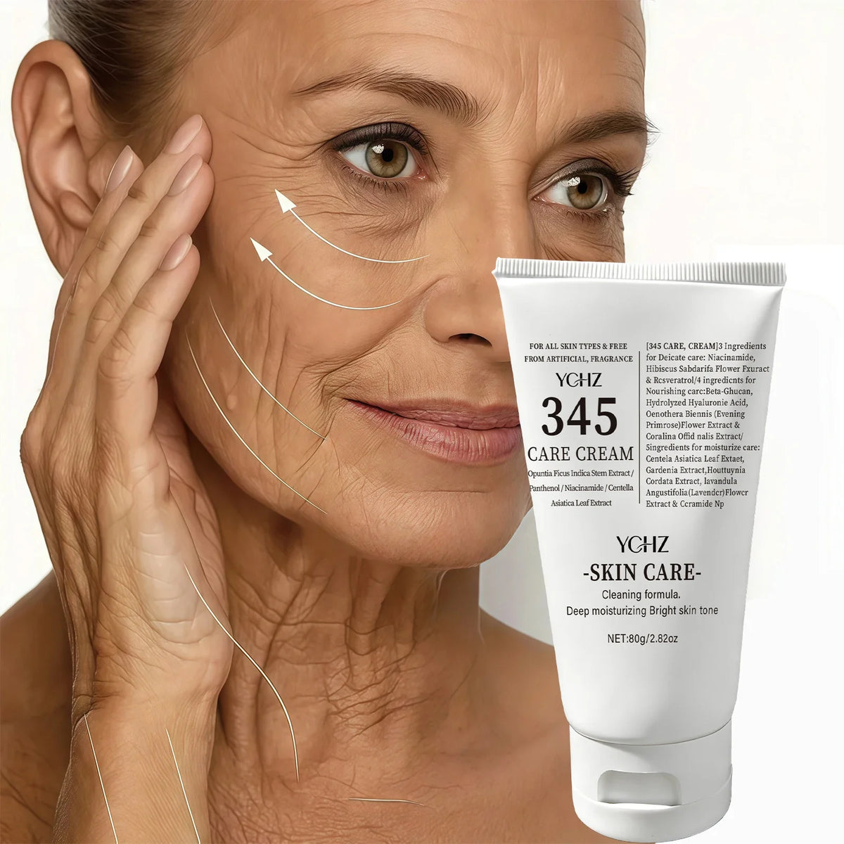 YCHZ 345 Night Face Cream – Hydrating & Brightening 80g