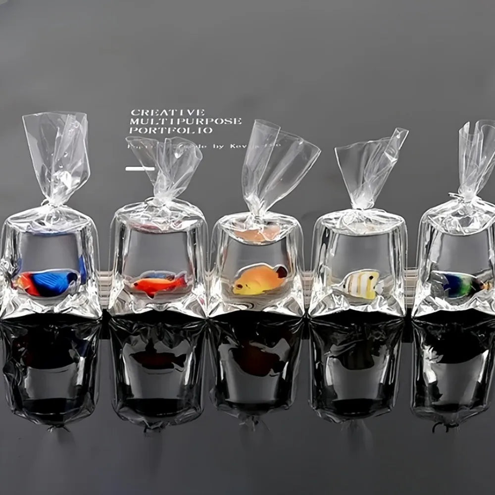 5-Pack Resin Goldfish Water Bag Charms for DIY Jewelry & Keychains