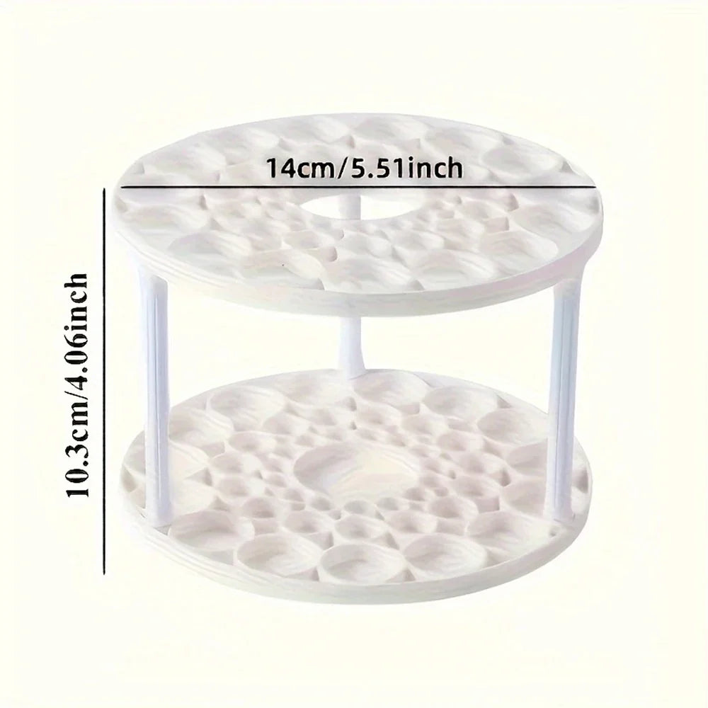 360° Rotating Makeup Brush Holder – Large Capacity Organizer