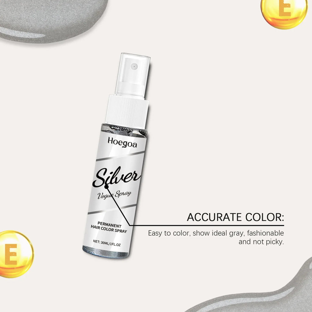 HOEGOA Silver Gray Hair Dye Spray | Nourishing Grandma Grey