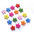 100 Pcs Flower Wooden Buttons 14x15mm – Mixed Color 2-Hole