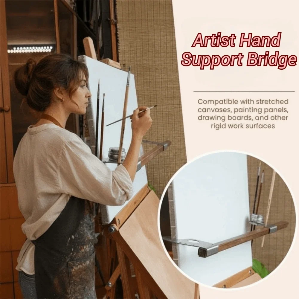 Wood Artist Hand Support Bridge – Adjustable Wrist Rest Stand