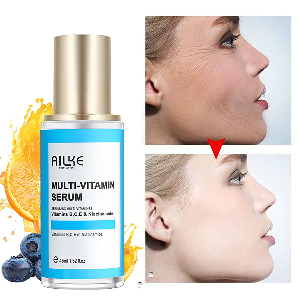 AILKE MultiVitamin Face Serum | Brightening & Anti-Aging 45ml