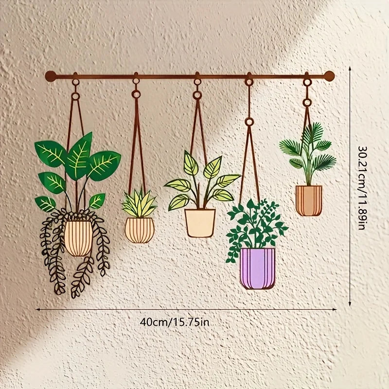 Large Metal Plant Wall Decor – Hanging Pipe Vertical Planter