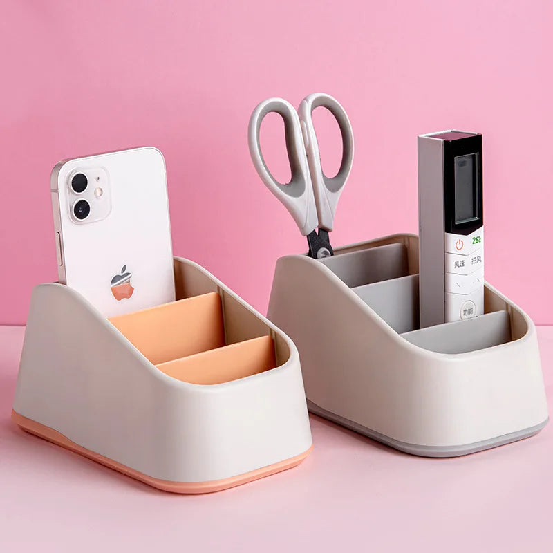 Desktop Storage Box Key Remote Control Grid Desk Stationery Sundries