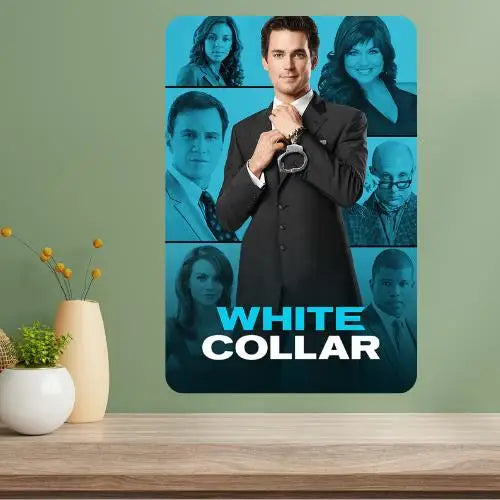 White Collar TV Show Metal Poster Sign | Vintage Aluminum Wall Art