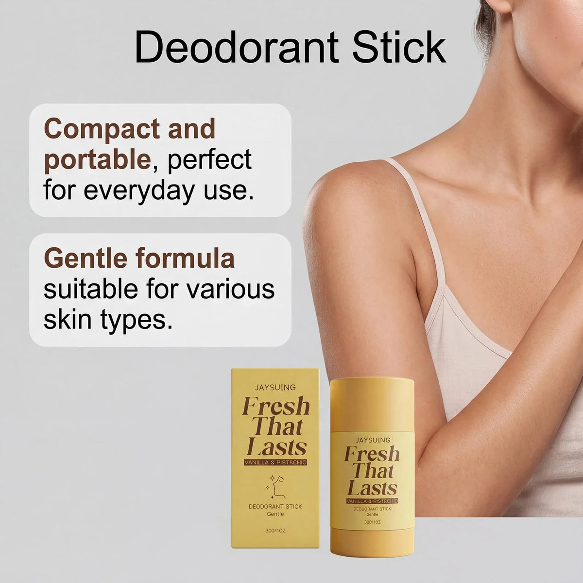 Vanilla Deodorant Antiperspirant Stick | Beeswax & Vitamin E 30g