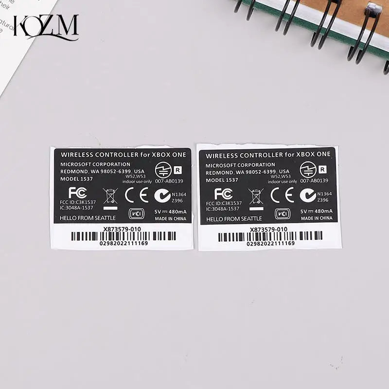 Xbox One & One S Controller Seal Stickers Black & White 2pcs