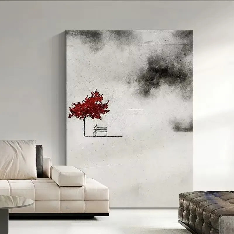 Abstract French Style Handmade Oil Painting on Canvas | Unframed