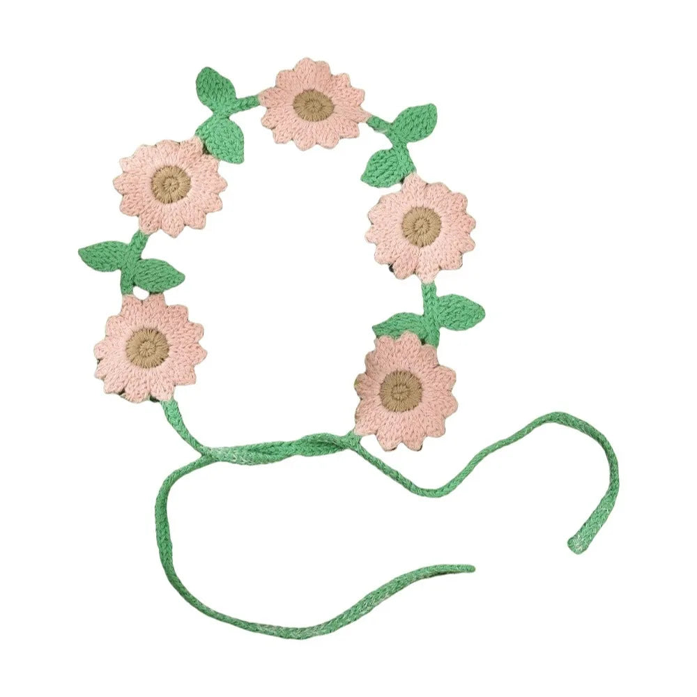Crochet Knit Headband for Women – Floral Hair Wrap