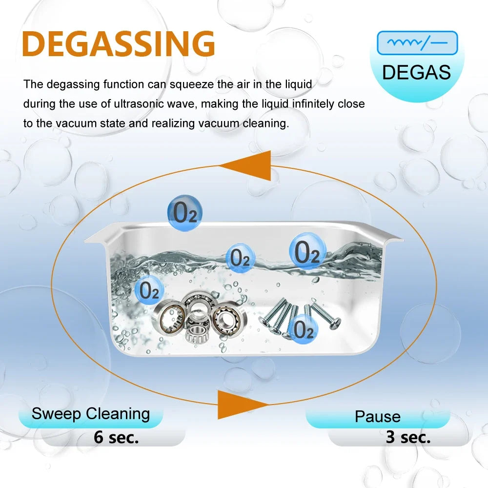 HOMEFISH 2L Ultrasonic Cleaner 120W | Heater, Timer, Digital Display