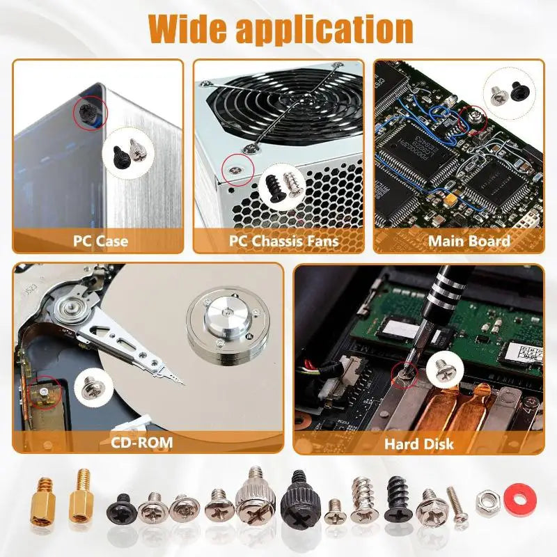Box Hard Disk DIY Motherboard Computer Assemble Case Fan Hand Screw