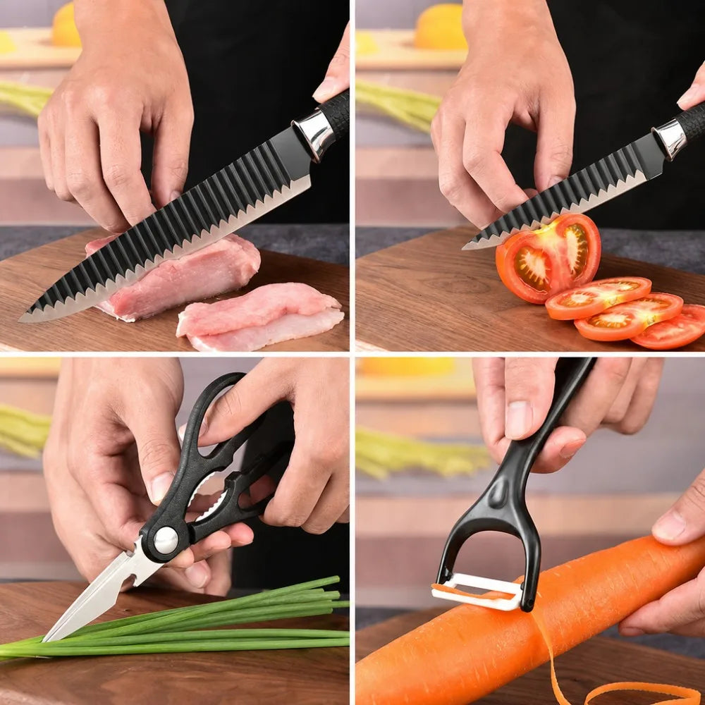 PLYS Stainless Steel Kitchen Knife Set 1–4 Pcs | Dishwasher Safe