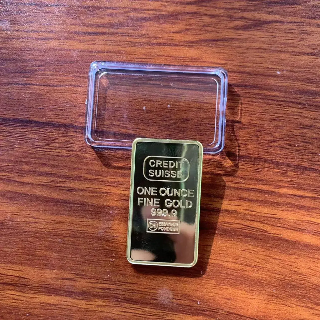 Gold Plated Simulation Bullion Bar – 1 OZ Decorative Ingot